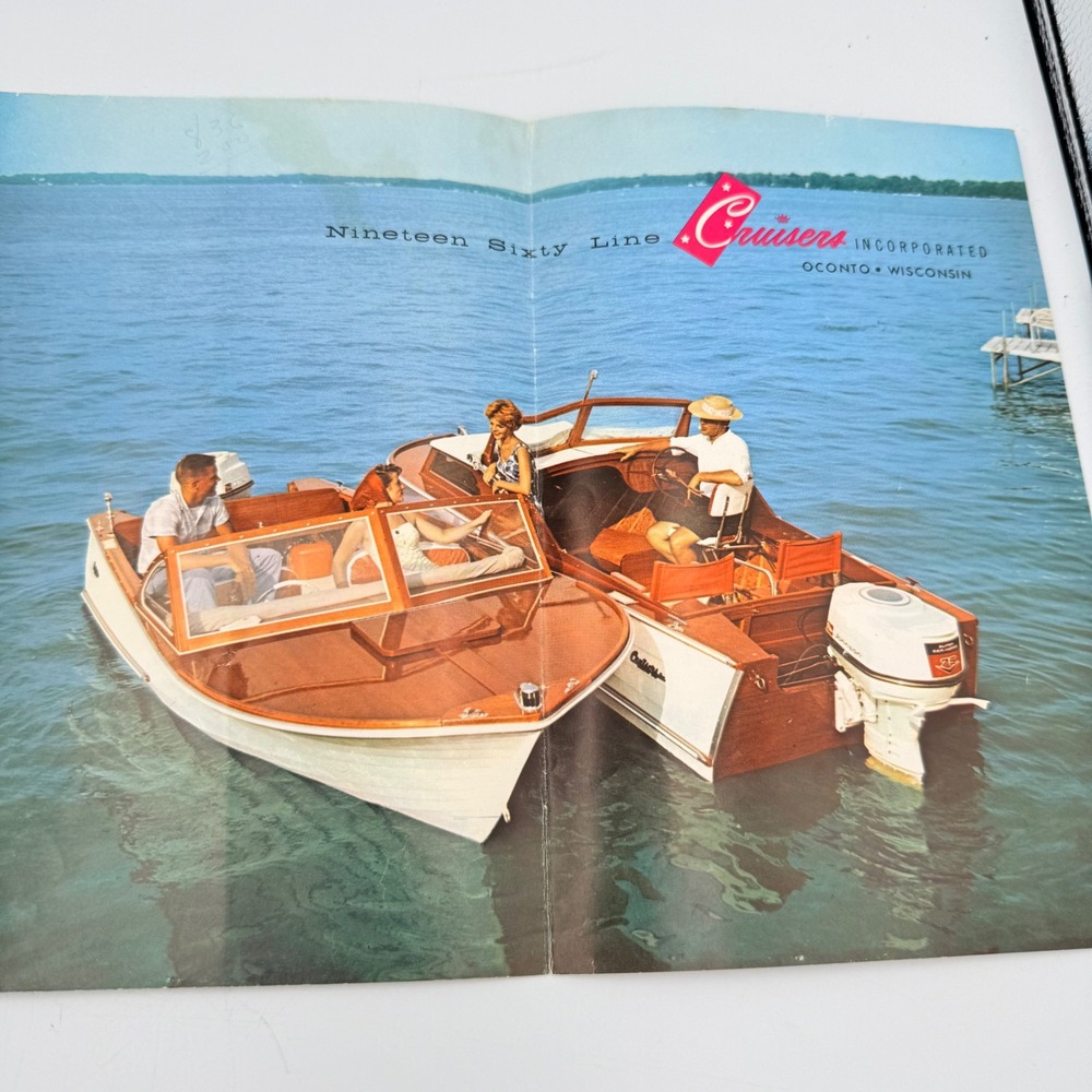 Vintage 1960 Cruisers Inc Boat Catalog Brochure Oconto Wisconsin 1960s Marine - Picture 3 of 8